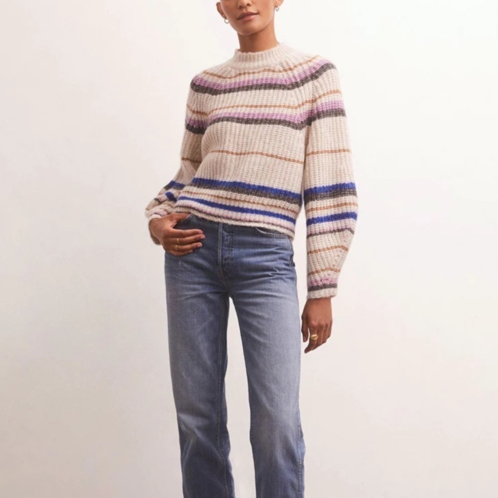 Z Supply Desmond Stripe Sweater- - Picture 2 of 16